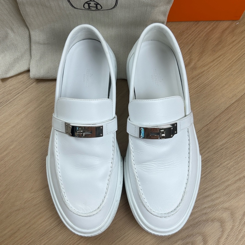 Hermes Game Slip On Sneakers Loafers 42.5 /9.5 - Picture 8 of 16